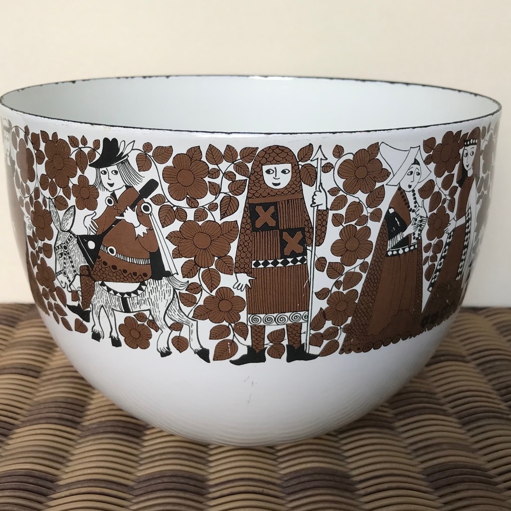 Vintage Arabia Finland Kaj Franck Troubadour Enamel Bowl